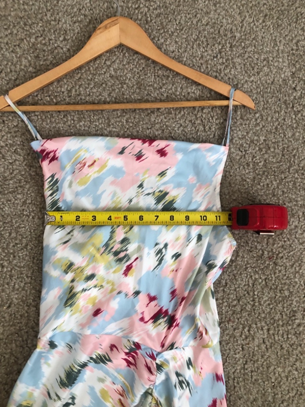 Cider Illusion Floral Ruched Cowl Neck Midi Dress Size Small - Picture 5 of 10